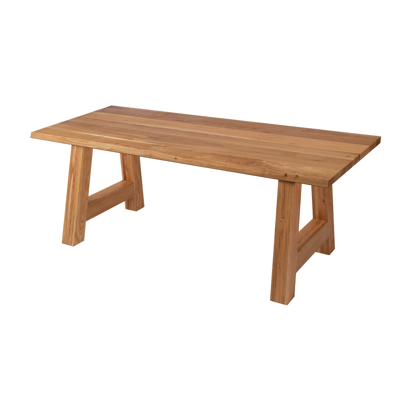 rechthoek + eiken + Houten A poot