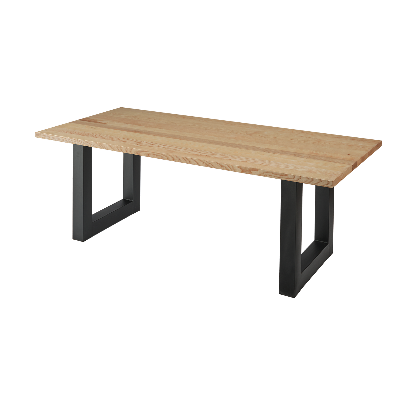 rechthoek + essen + U poot staal zwart