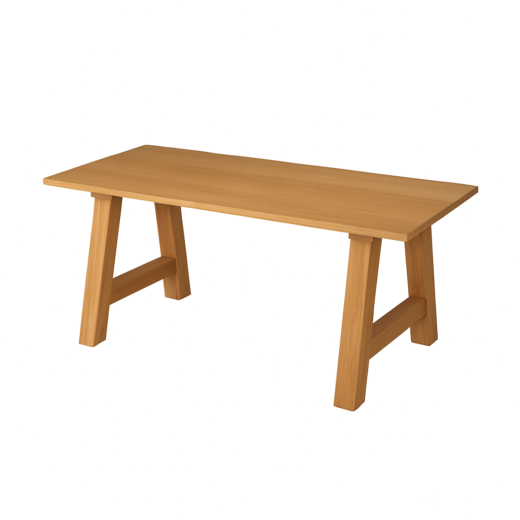 rechthoek+ beuken+ HOUTEN A POOT